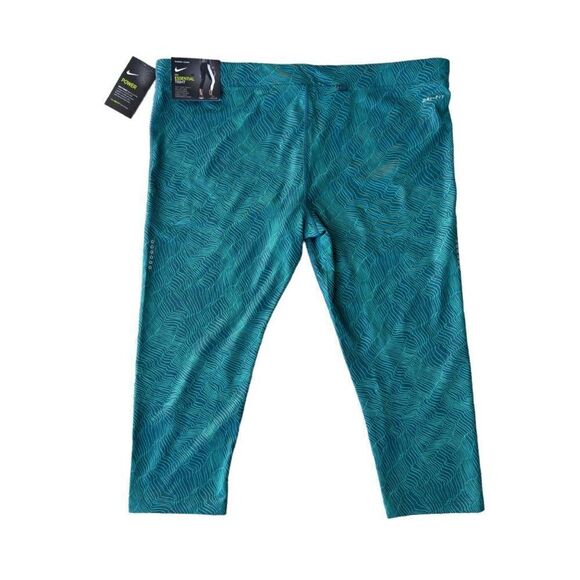 Nike Essential Dri-Fit Tight Crop Running Leggings 848586-346 Women's 2X - Picture 2 of 9